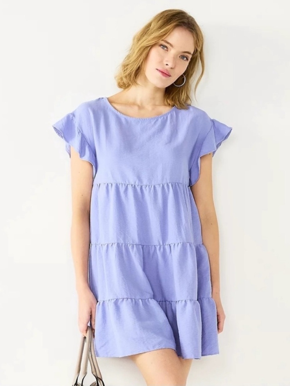 NWT Nine West baby doll blue tiered dress women’s 2XL